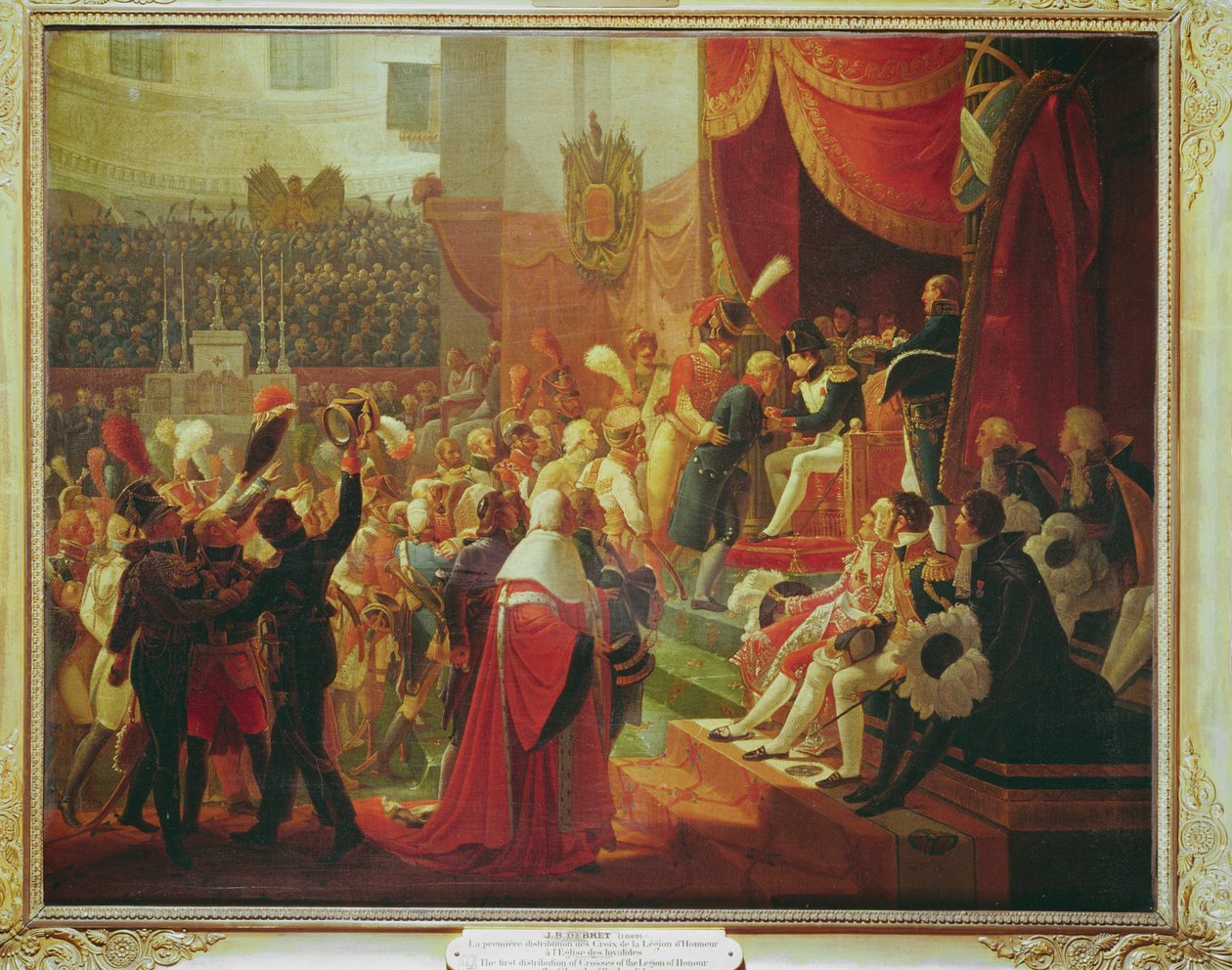 Kunniakuningaslegioonan ristin ensimmäinen jako Les Invalidesin kirkossa ... tekijältä Jean Baptiste Debret