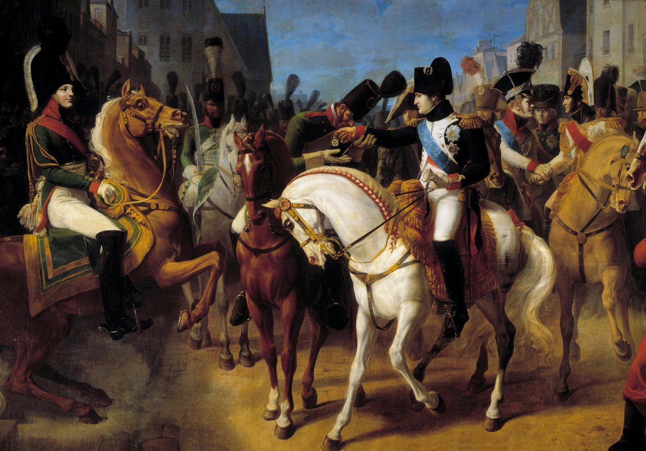 Napoleon I palkittiin Tilsitissä (Tilsitt) Grenadier Lazareffin Legion d