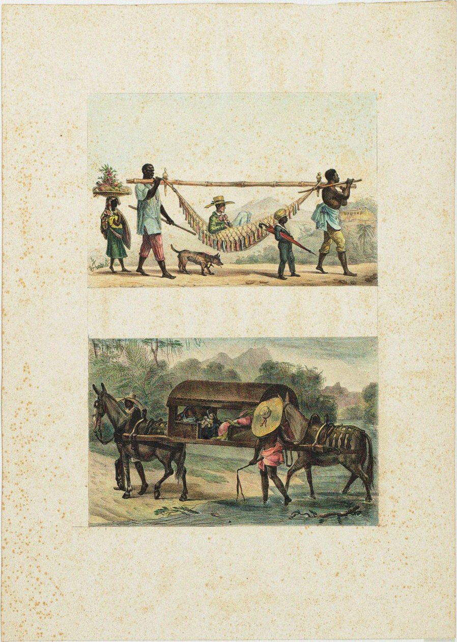 Paluu chakran omistajan kaupunkiin, 1835. tekijältä Jean Baptiste Debret