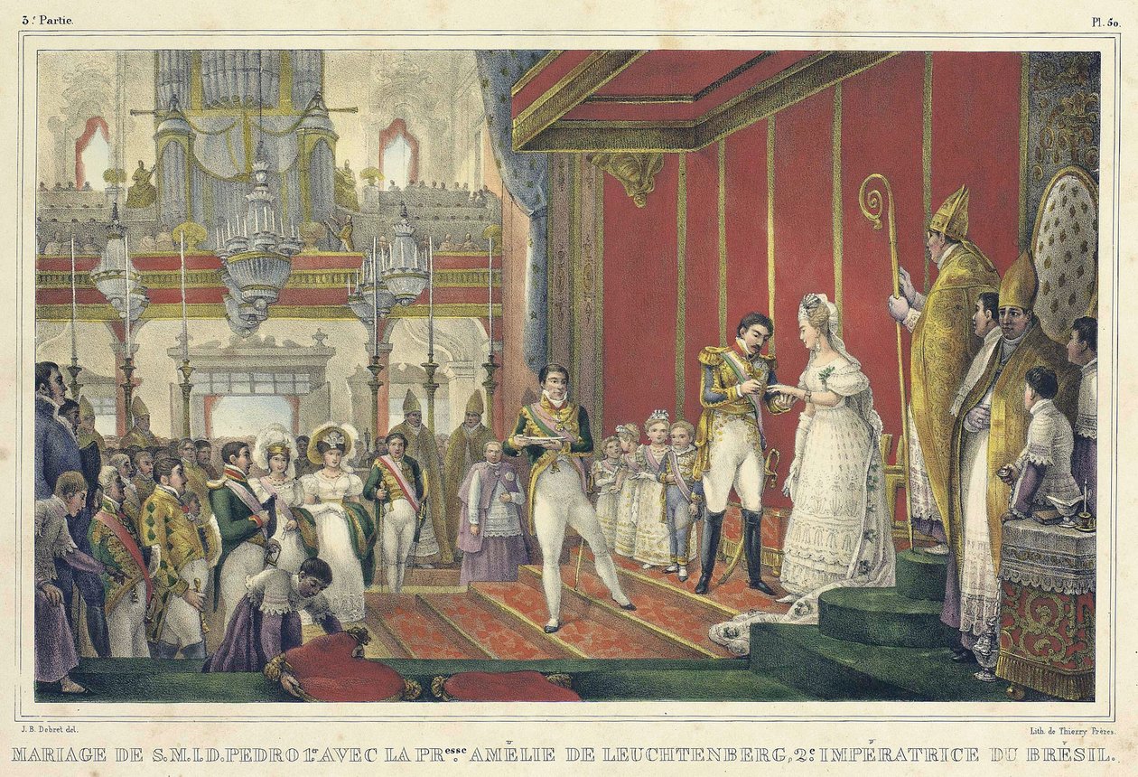 Amelie of Leuchtenbergin häät (Amelie de Leuchtenberg tekijältä Jean Baptiste Debret