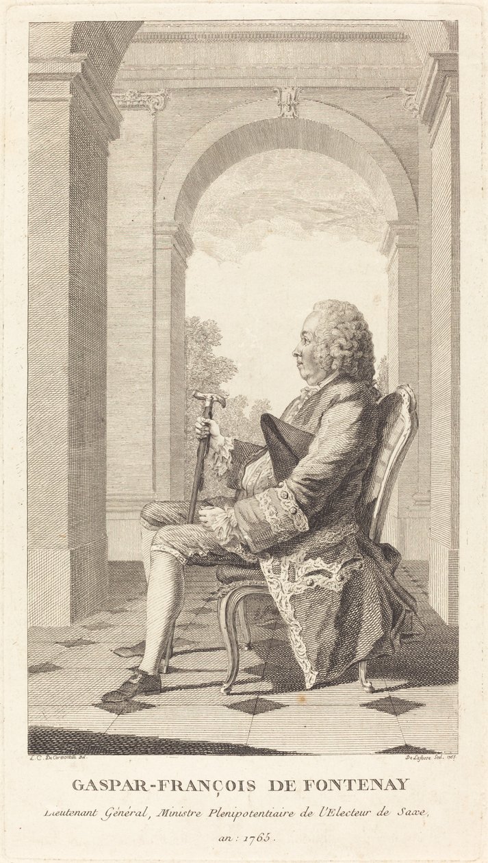 Gaspar-Francois de Fontenay tekijältä Jean Baptiste Delafosse, after Louis de Carrogis, called Carmontelle