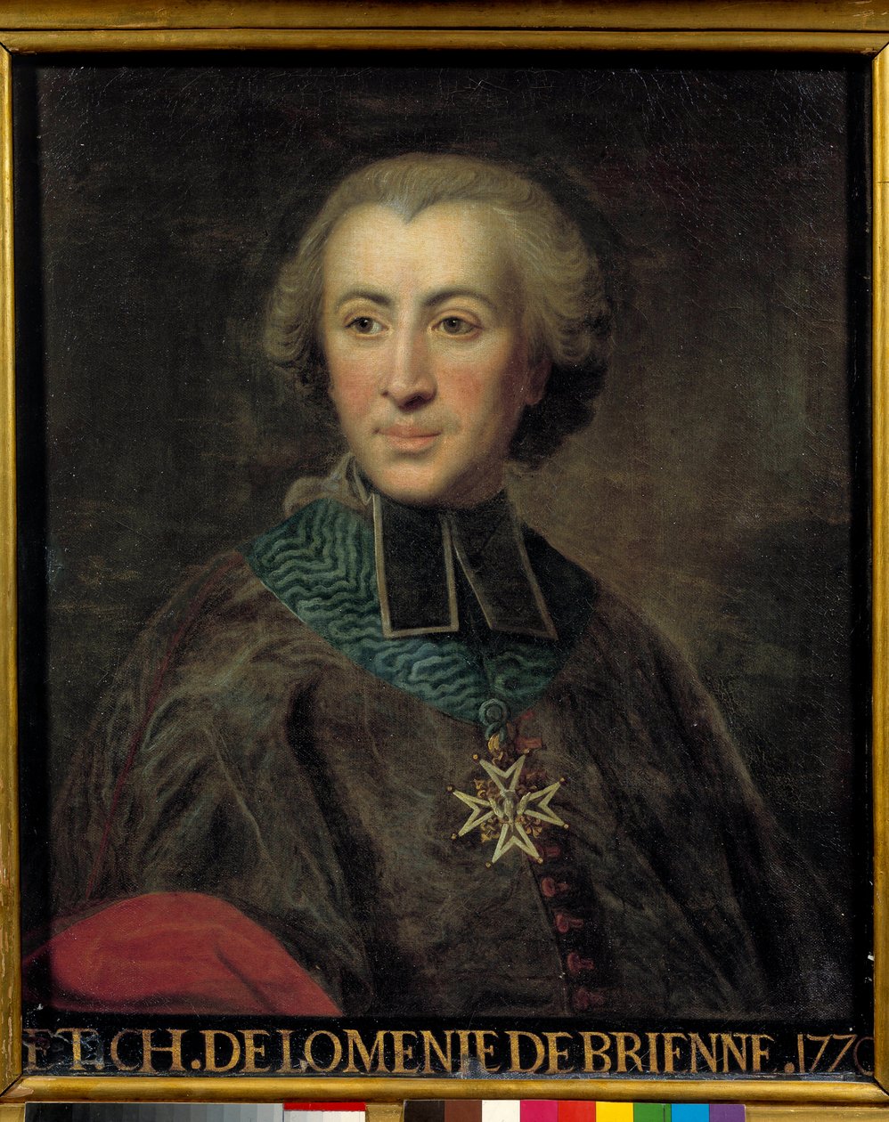 Etienne Charles de Lomenie de Briennen (1727 - 1794) muotokuva talousneuvoston johtajasta. Jean Baptiste Despaxin maalaus (1710 - 1794) tekijältä Jean Baptiste Despax