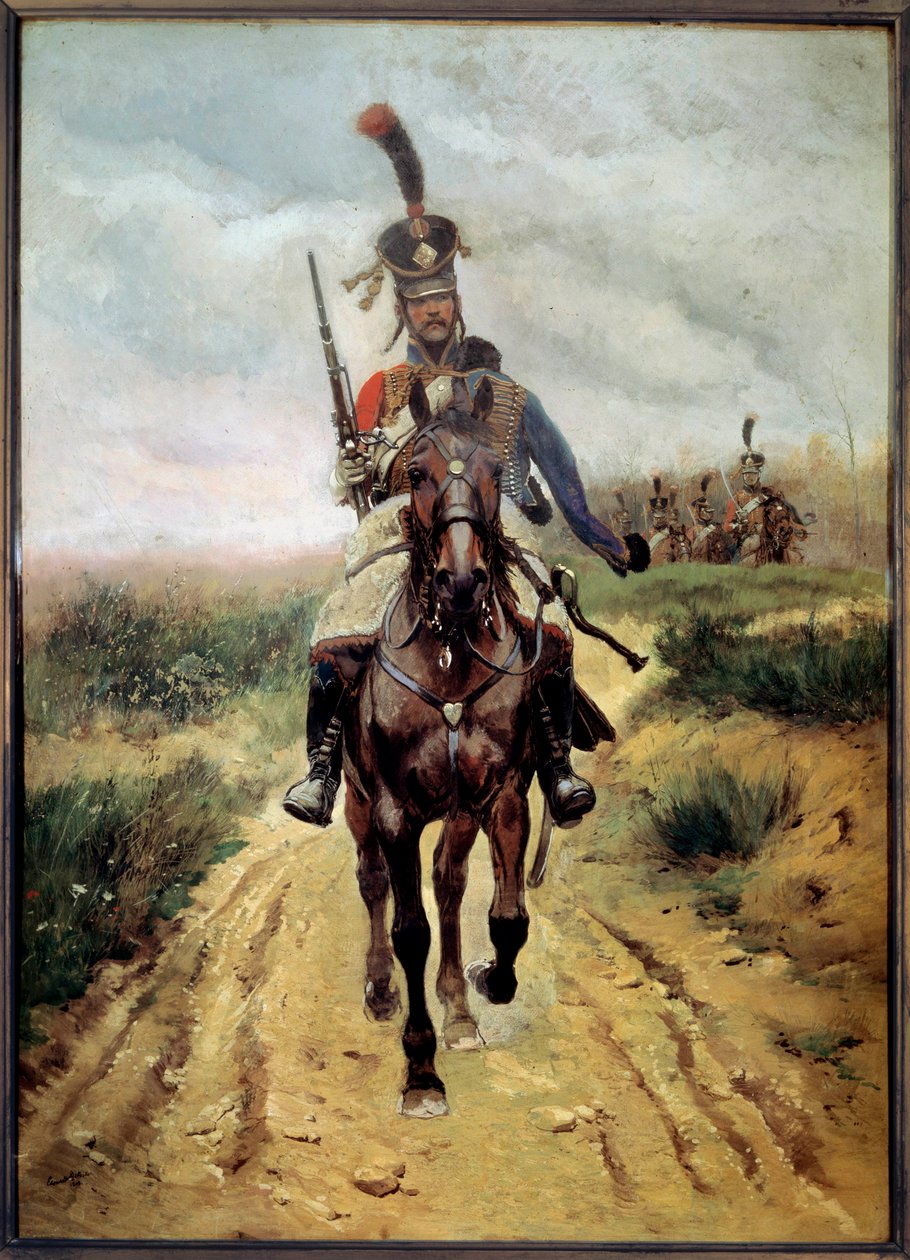 Vanguard, 9. hussarit tekijältä Jean Baptiste Edouard Detaille