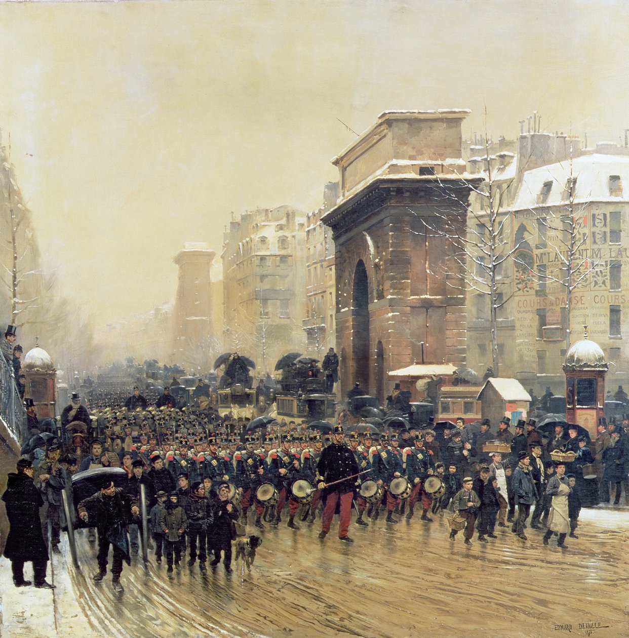 Ohitusrykmentti, 1875 tekijältä Jean Baptiste Edouard Detaille