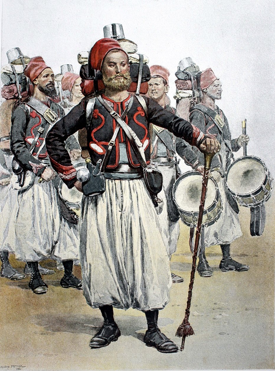 Zouave Drum major, Pohjois-Afrikka tekijältä Jean Baptiste Edouard Detaille