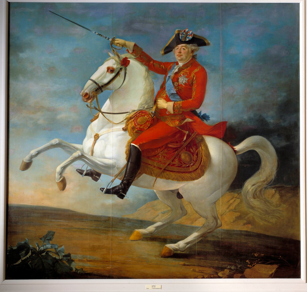 Ludvig XVI:n (1754-1793) ratsastusmuotokuva. Jean Francois Carteaux