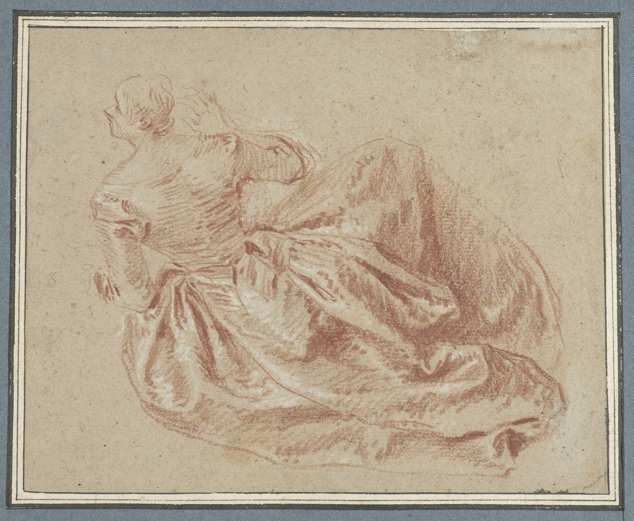 Lady istuu lattialla tekijältä Jean Baptiste François Pater