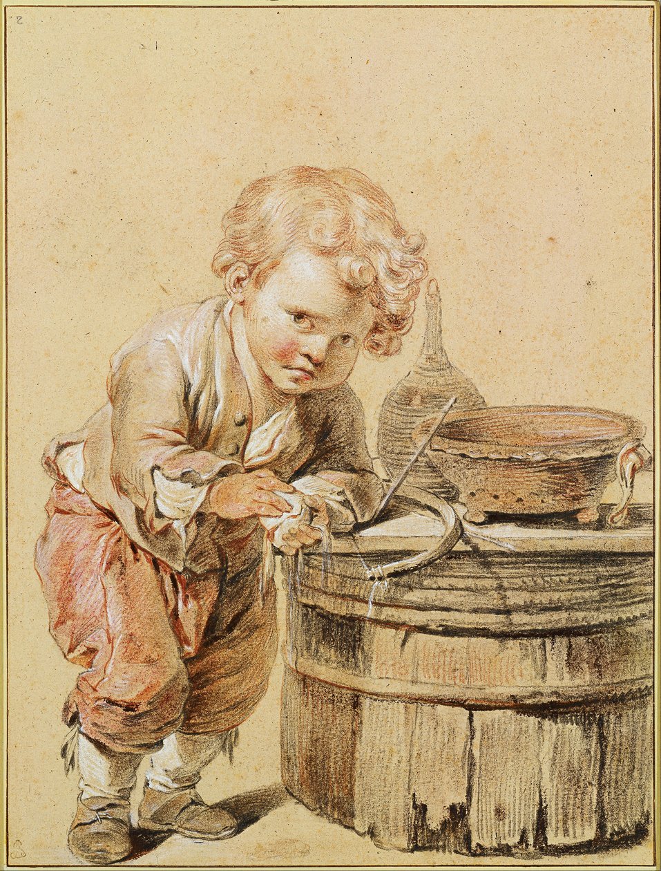 Poika ja murtunut muna tekijältä Jean Baptiste Greuze