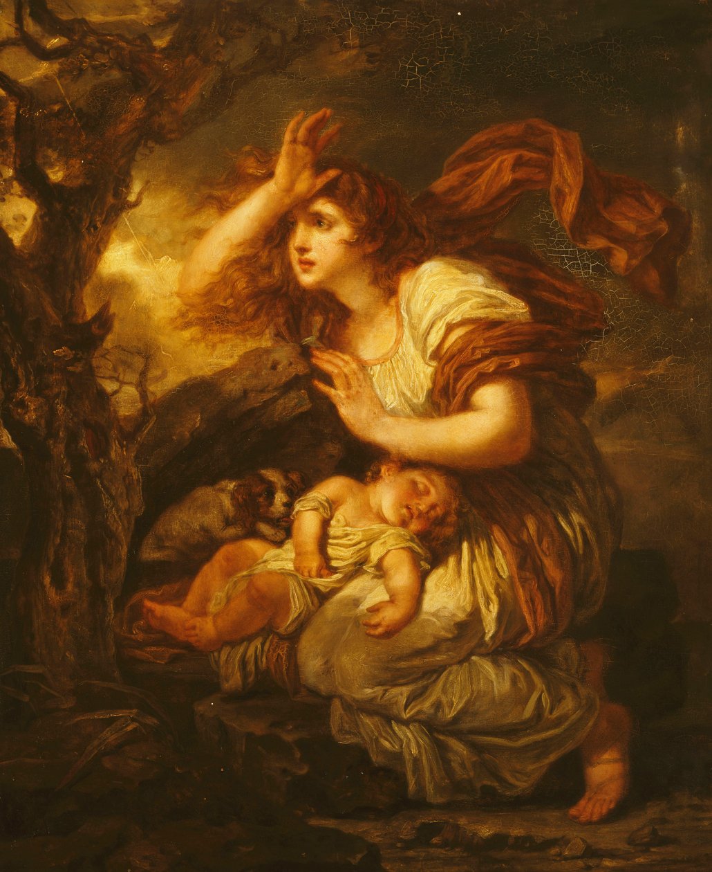 Myrskyn pelko; Myrskyn pelko, tekijältä Jean Baptiste Greuze
