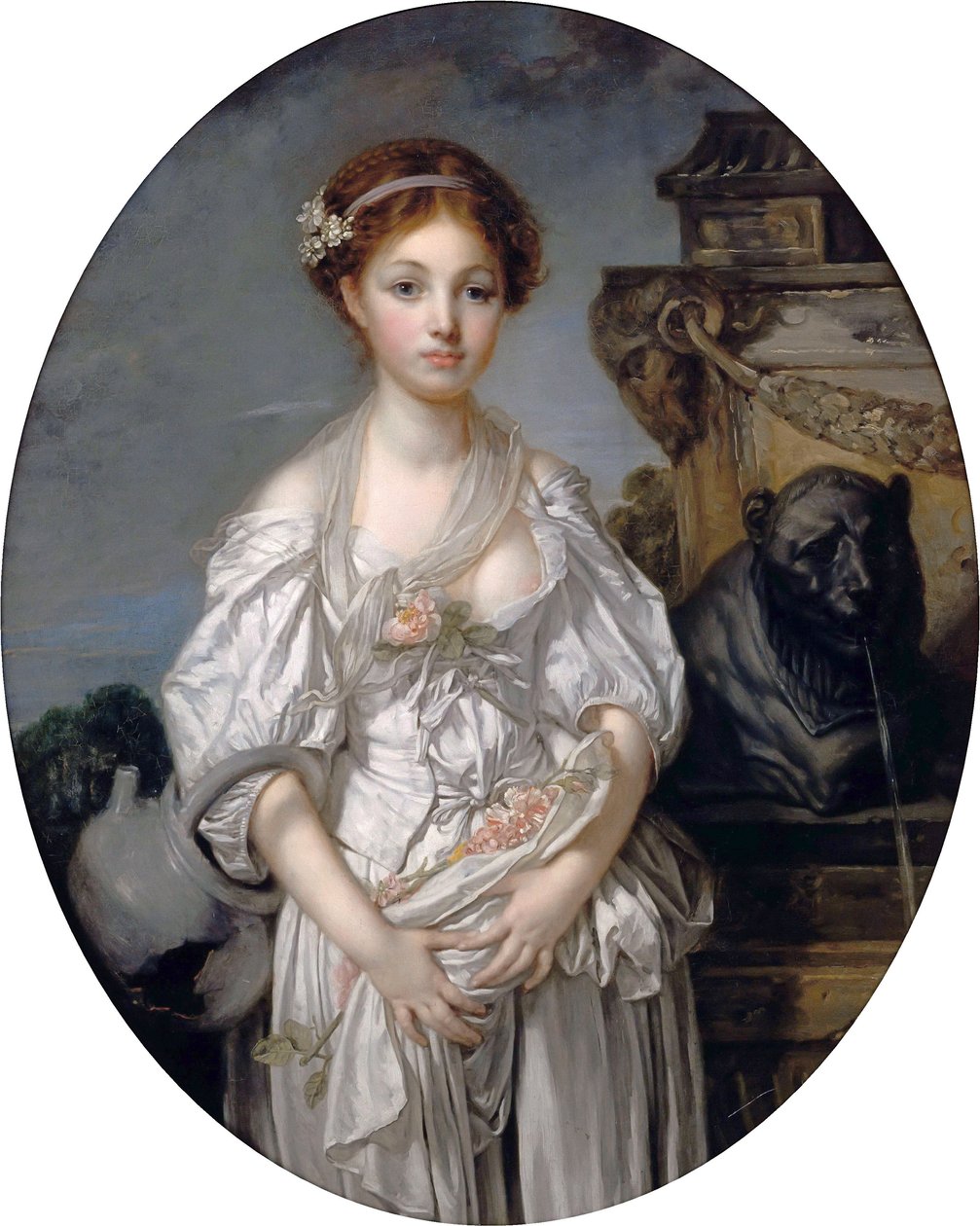 Ranskalainen:  La cruche cassée Rikkinäinen kannu tekijältä Jean Baptiste Greuze