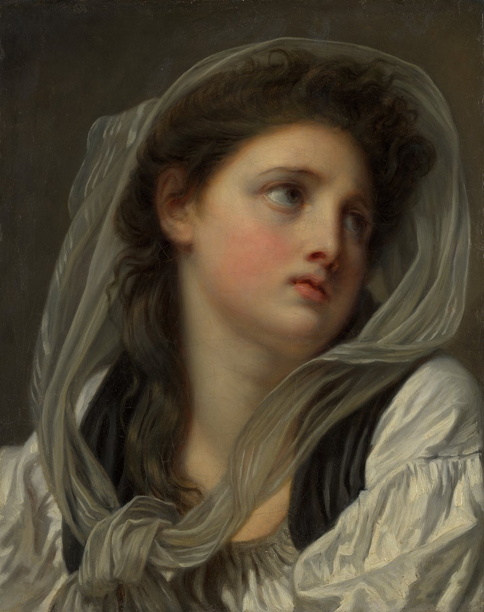 Nuoren naisen johtaja, mahdollisesti 1780-luku. tekijältä Jean Baptiste Greuze