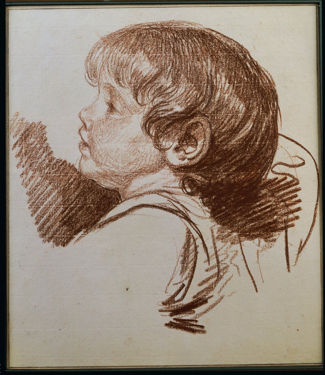 Pojan pää profiilissa vasemmalla tekijältä Jean Baptiste Greuze