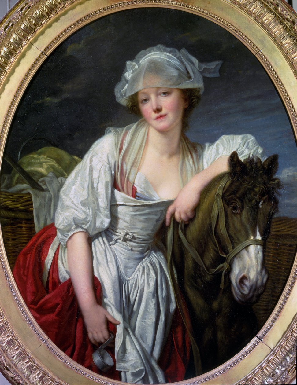 Jean-Baptiste (Jean Baptiste) Greuzen (1725-1805) Maitoneitomaalaus 1780 su. 106x86 cm Pariisi, Louvre-museo tekijältä Jean Baptiste Greuze