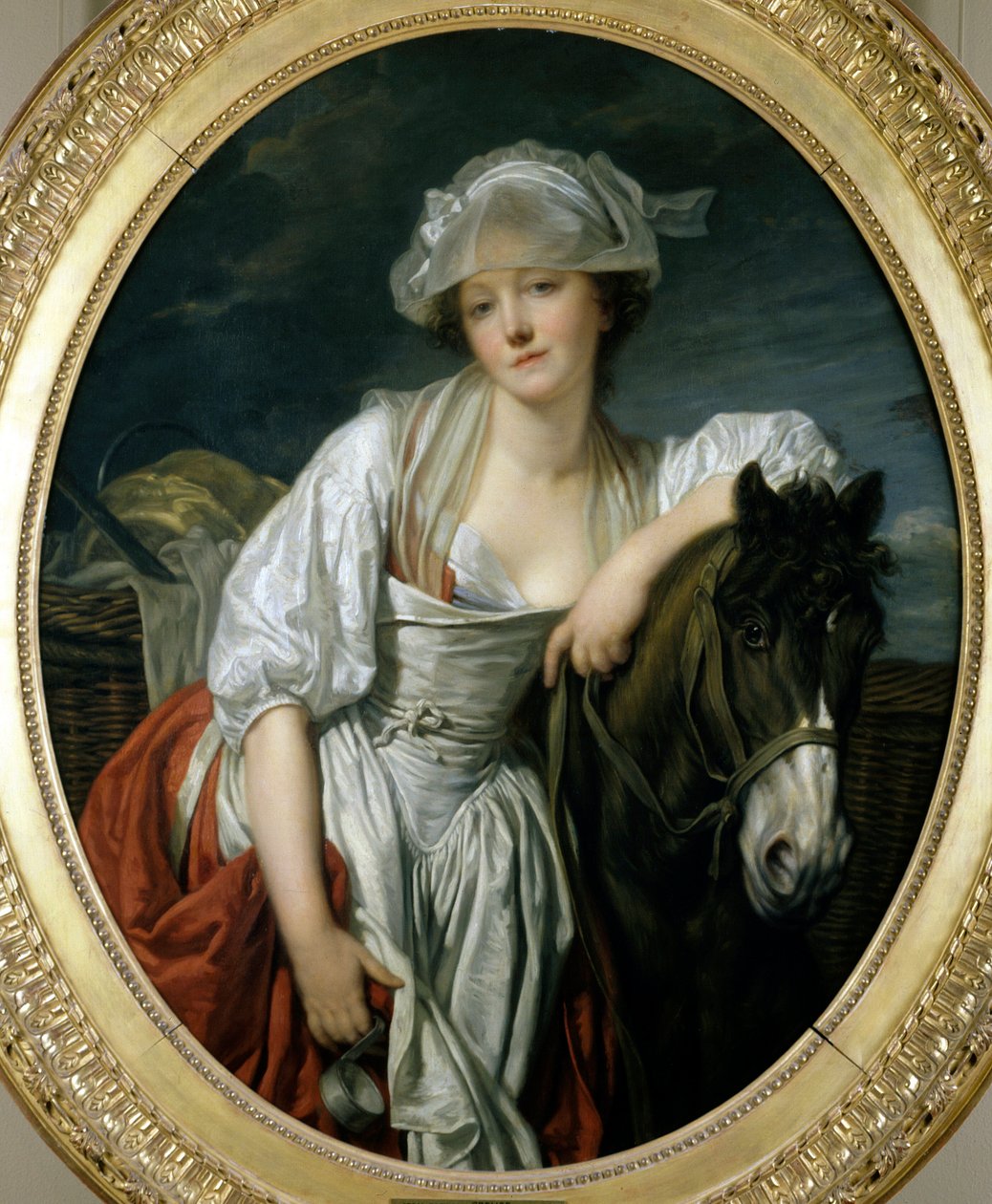 Maitoneito Jean Baptiste Greuzen (1725-1805) maalaus 1700-luvun su. 1,06 x 0,86 m Pariisi, Louvre-museo. tekijältä Jean Baptiste Greuze