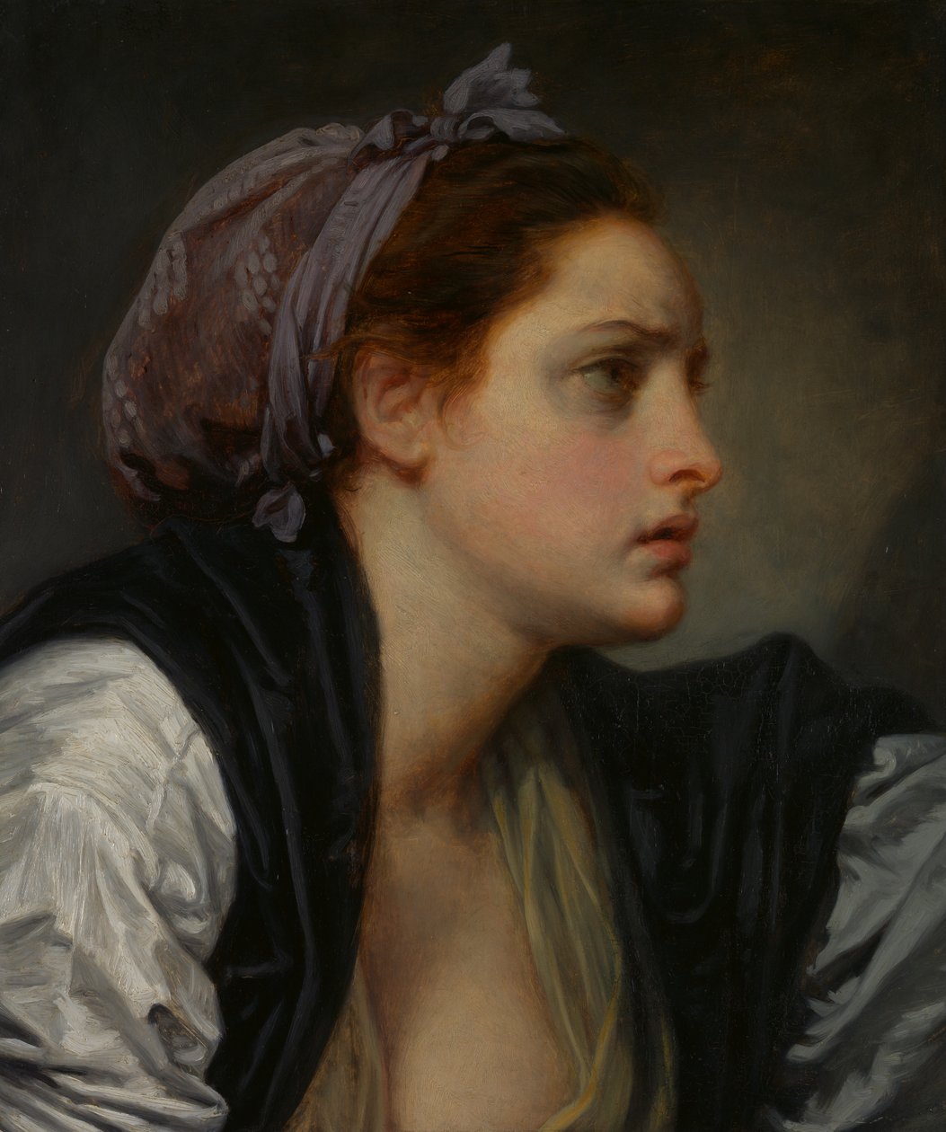 Naisen tutkimuspäällikkö, n. 1780. tekijältä Jean Baptiste Greuze