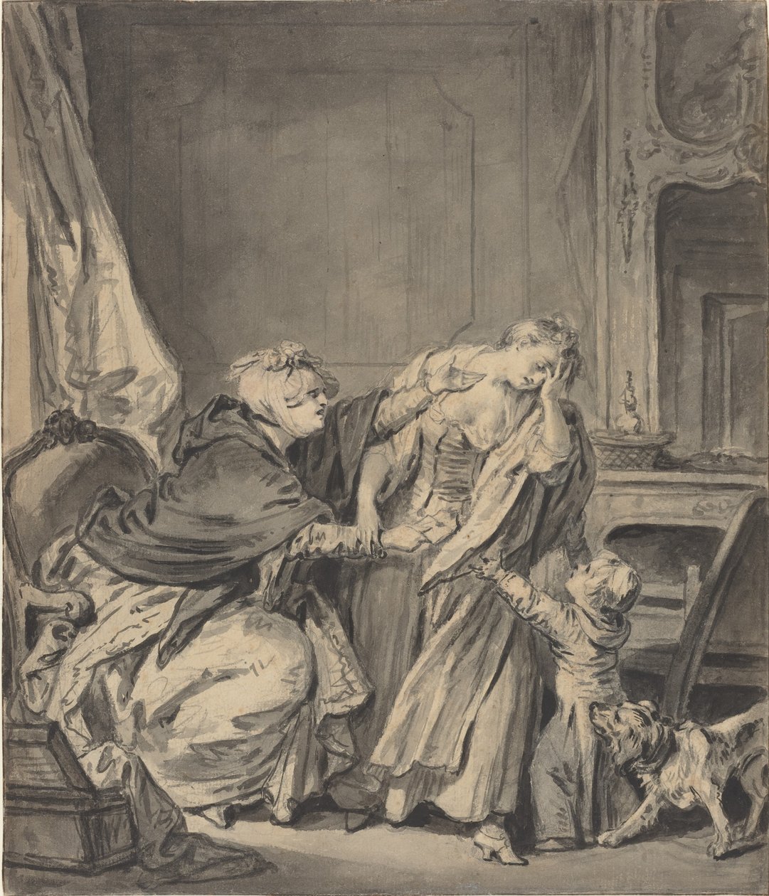 Vihainen äiti tekijältä Jean Baptiste Greuze