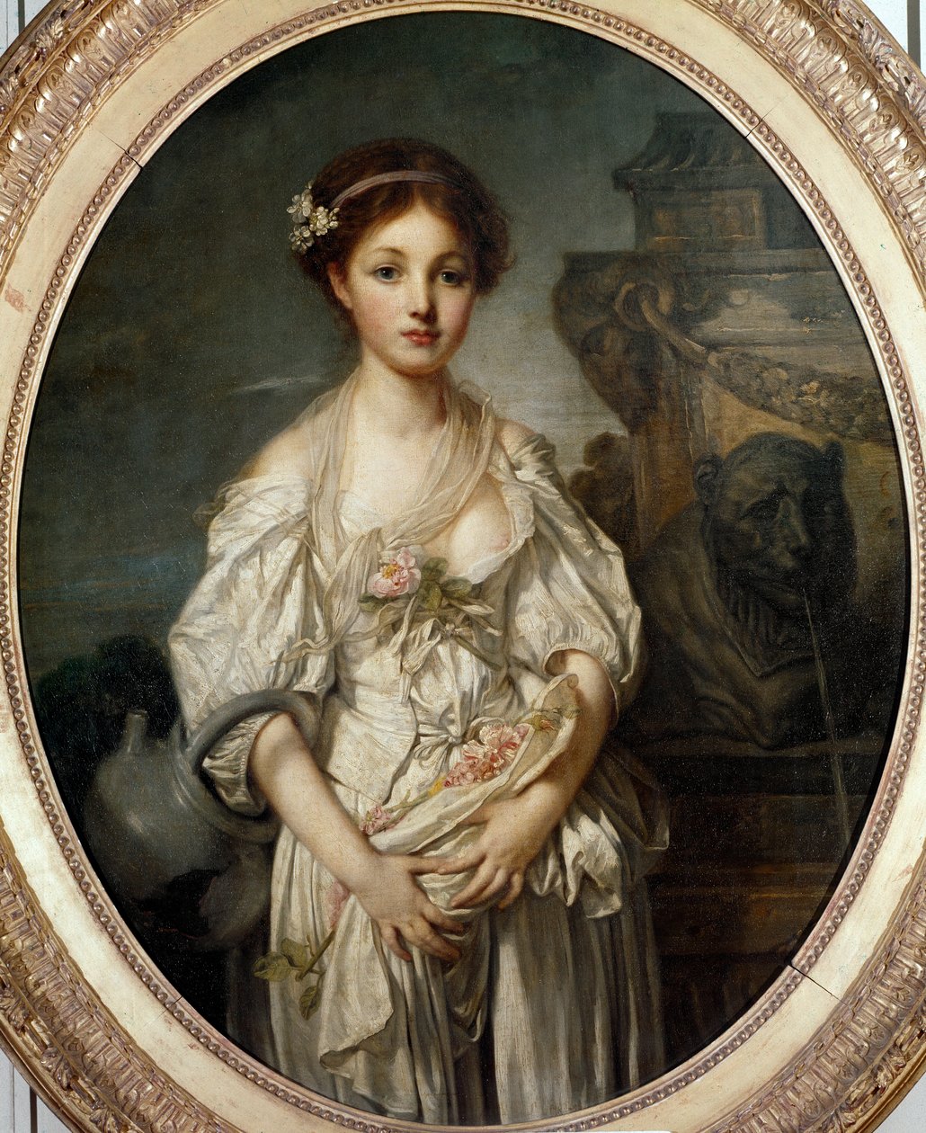The Broken Jug (öljy kankaalle, n. 1771-1773) tekijältä Jean Baptiste Greuze