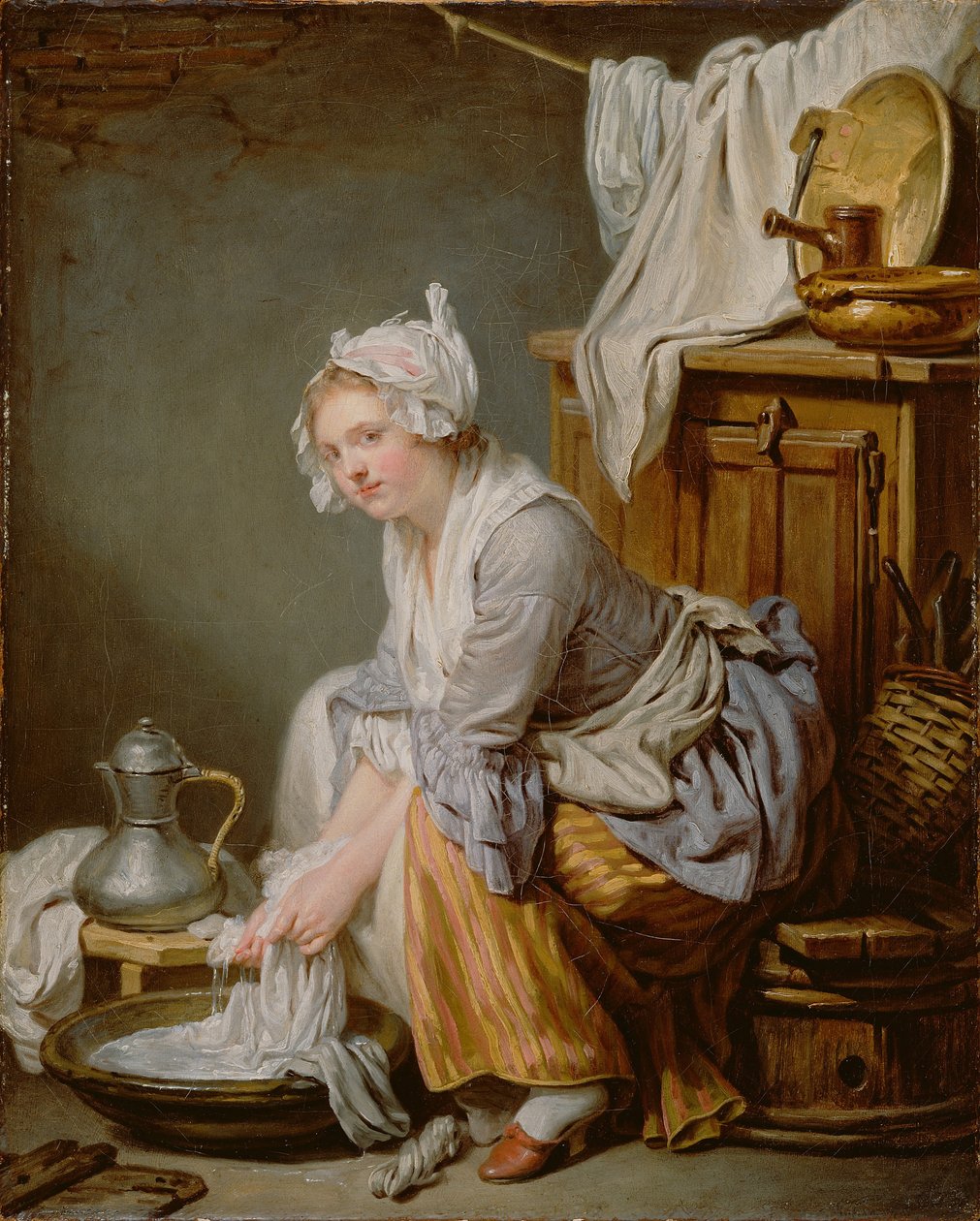 Pesutar La Blanchisseuse, 1761 tekijältä Jean Baptiste Greuze