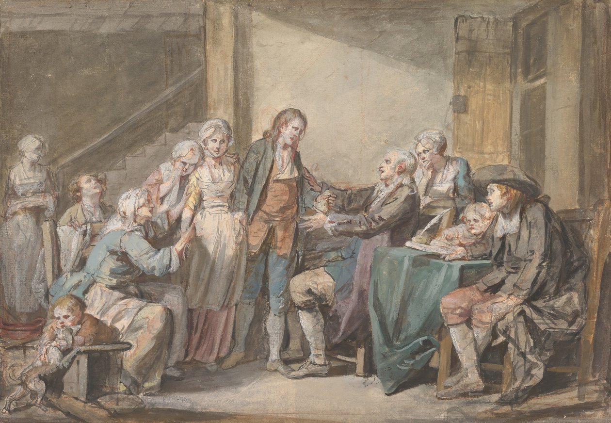 Avioliittosopimus, n. 1761. tekijältä Jean Baptiste Greuze