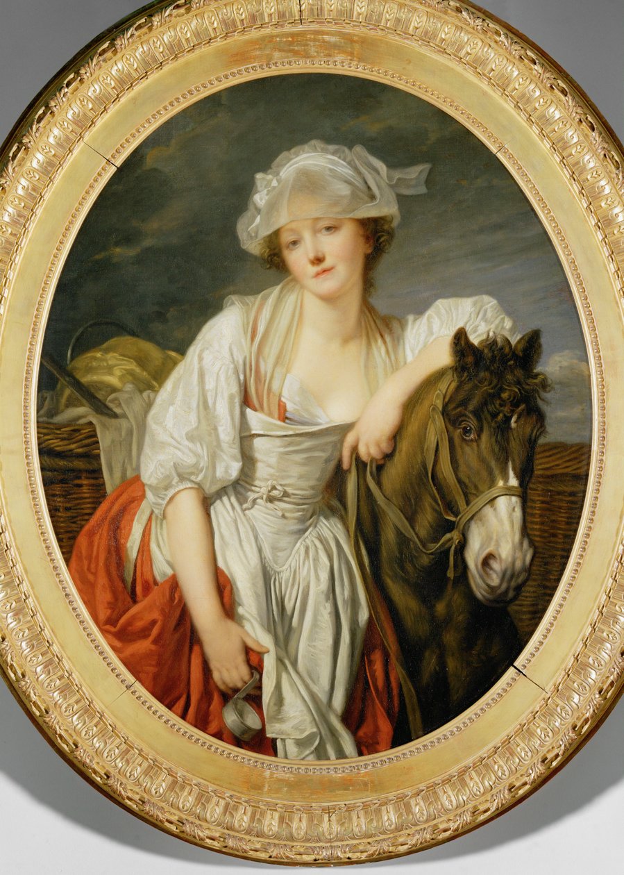 Maitotyttö (maalaus kankaalle) tekijältä Jean Baptiste Greuze