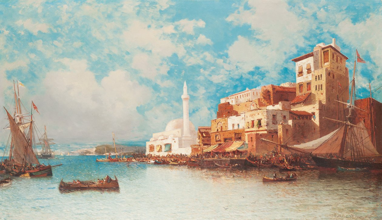 Itäinen satama, 1871 tekijältä Jean Baptiste Henri Durand Brager