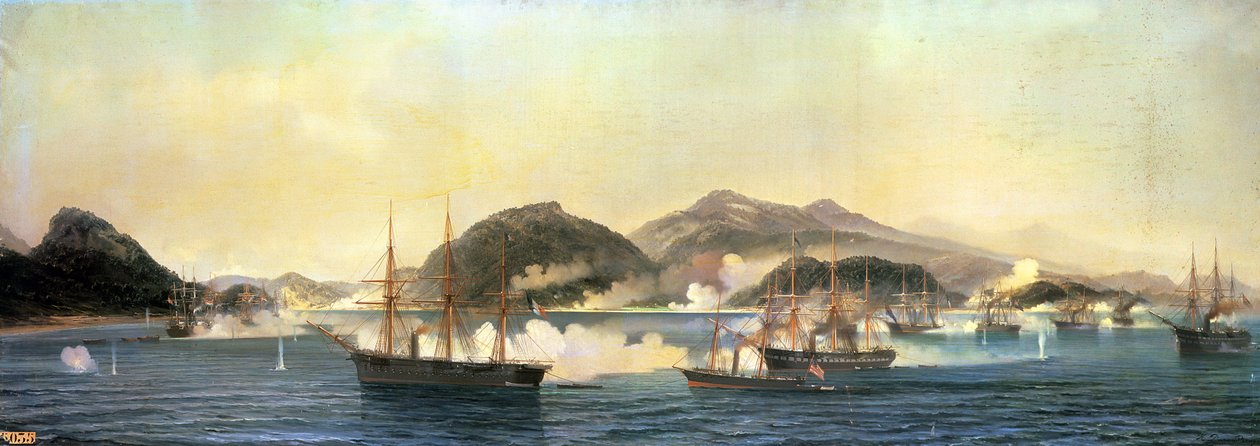 Shimonosekin toinen taistelu, 5. syyskuuta 1864, 1868 tekijältä Jean Baptiste Henri Durand Brager