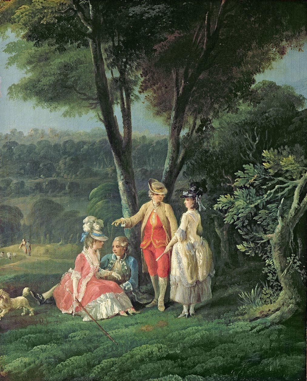 Kävely puistossa tekijältä Jean Baptiste Hilair