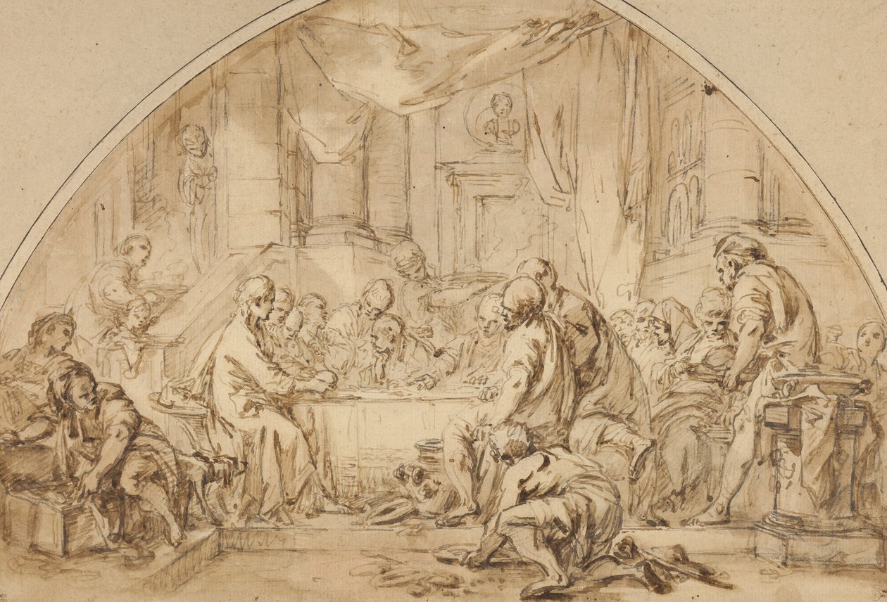 Tutkimus viimeistä ehtoollista varten, n. 1792 tekijältä Jean Baptiste Huet