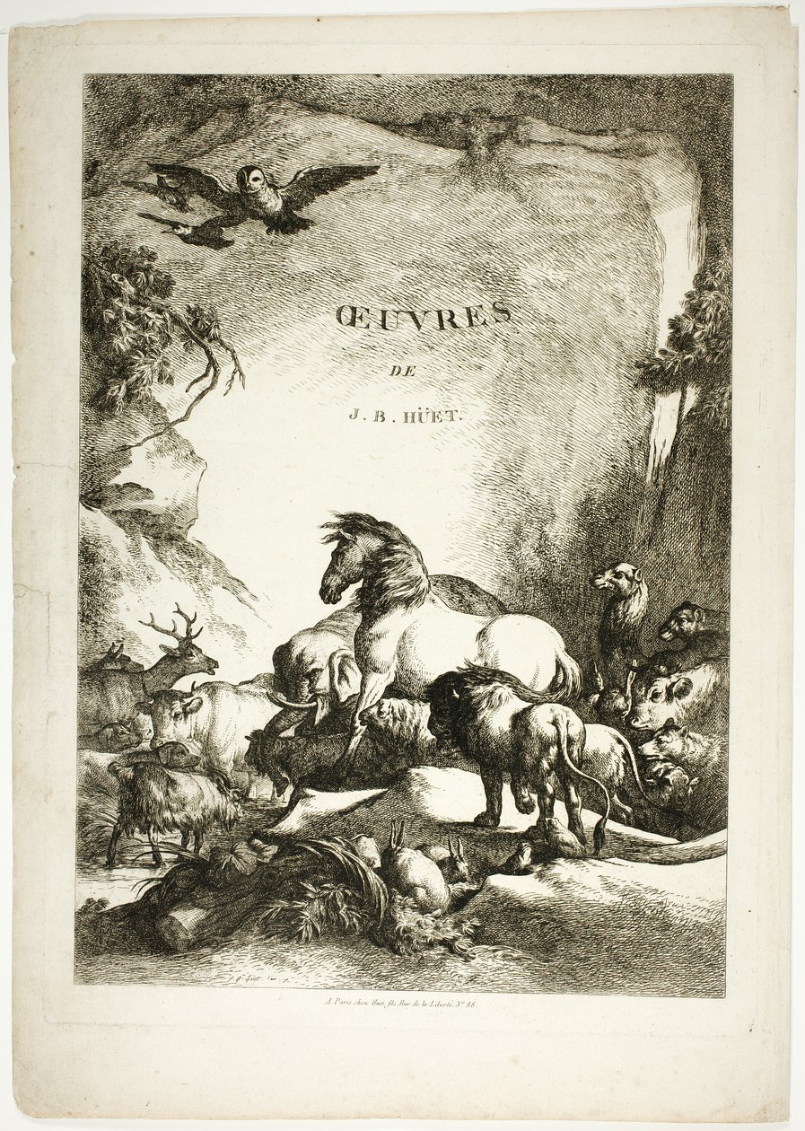 Portada de les Oeuvres de J. B. Huetfinnish tekijältä Jean Baptiste Huet