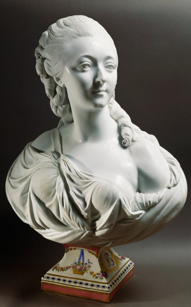 Marie-Jeanne Becu, kreivitär Du Barry (1743-1793) rintakuva tekijältä Jean Baptiste II Lemoyne