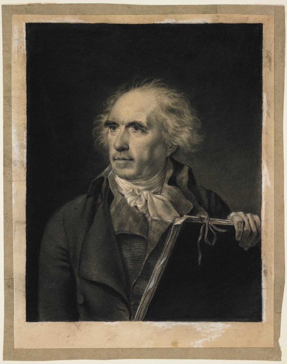 Hubert Robertin muotokuva, n. 1798-1799 (musta ja valkoinen liitu) tekijältä Jean Baptiste Isabey