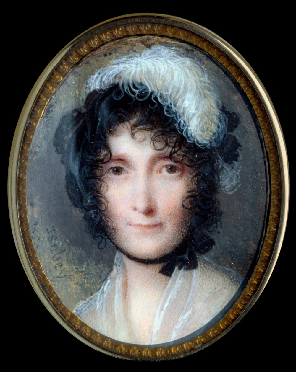 Laetitia Bonaparten (Letizia Maria Ramolino) (1750-1836), Napoleon Bonaparten äidin muotokuva Jean Baptiste Isabeyn (1767-1855) pienoismaalaus norsunluulle 1800-luvun su. 0,37x0,29 m - Laetitia Bonaparten muotokuva (Maria Letizia Ramolino) (1750- tekijältä Jean Baptiste Isabey