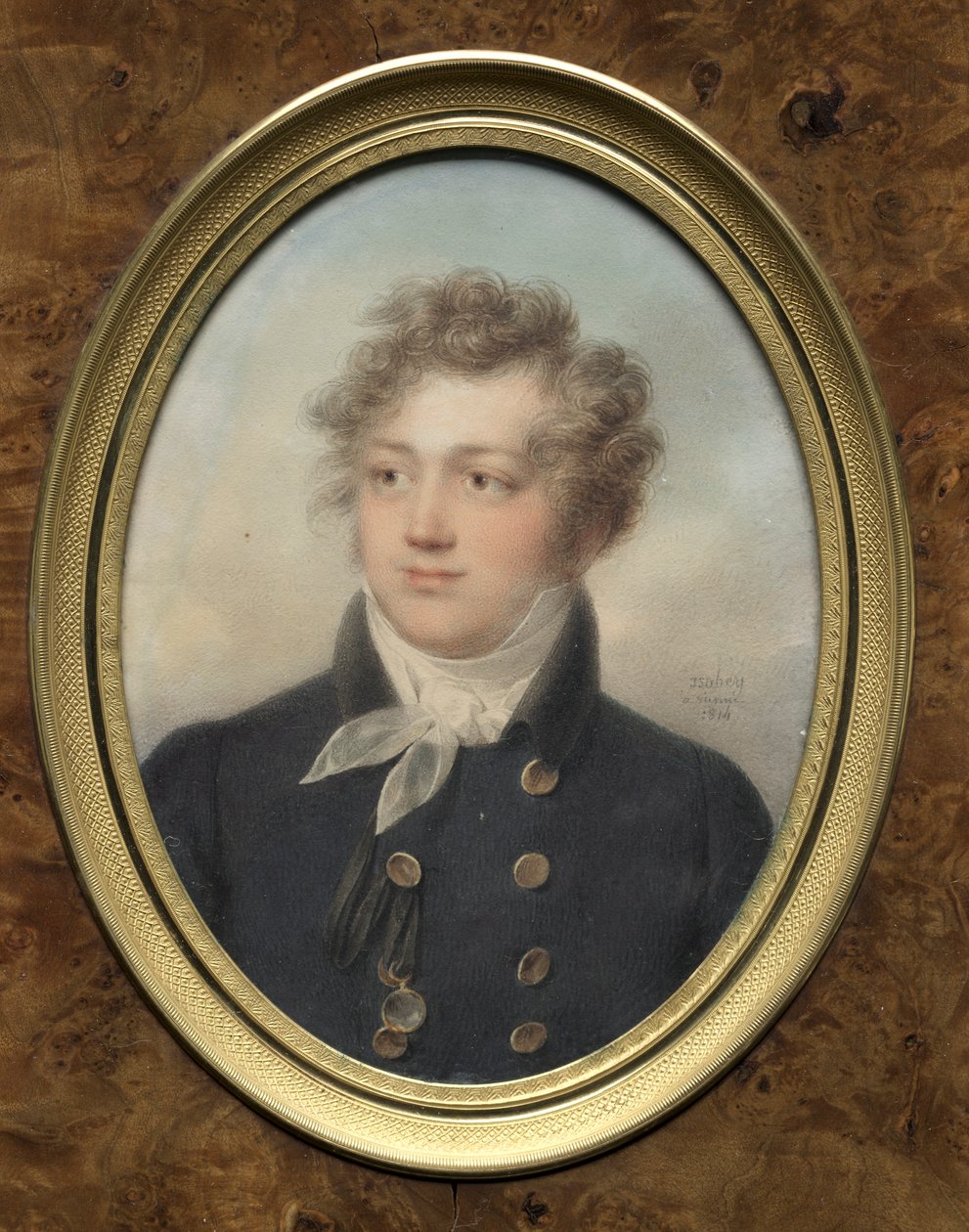 Miehen muotokuva, mahdollisesti Aleksanteri I, Venäjän keisari, 1814. tekijältä Jean Baptiste Isabey