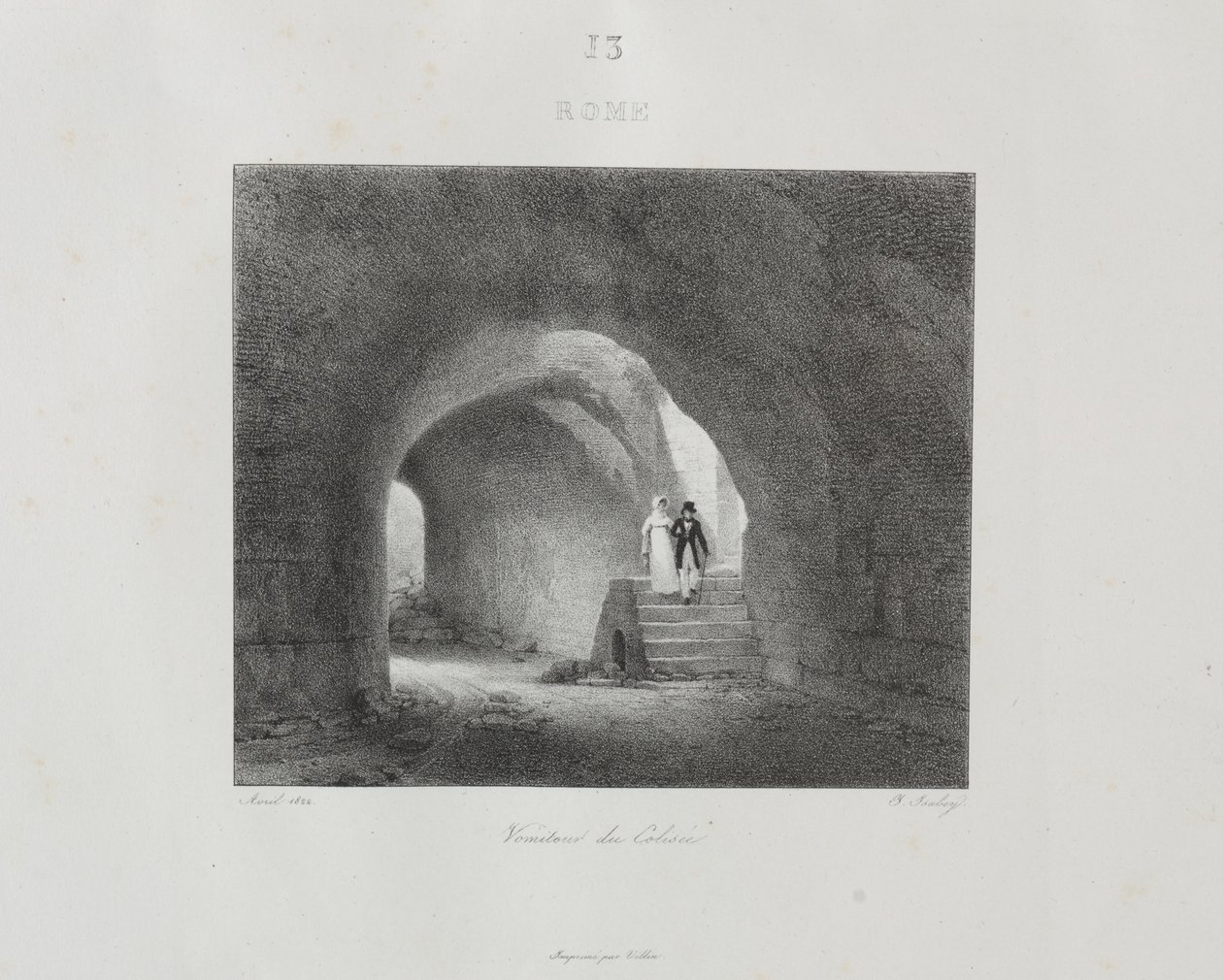 Matka Italiaan 1822, 1833. tekijältä Jean Baptiste Isabey