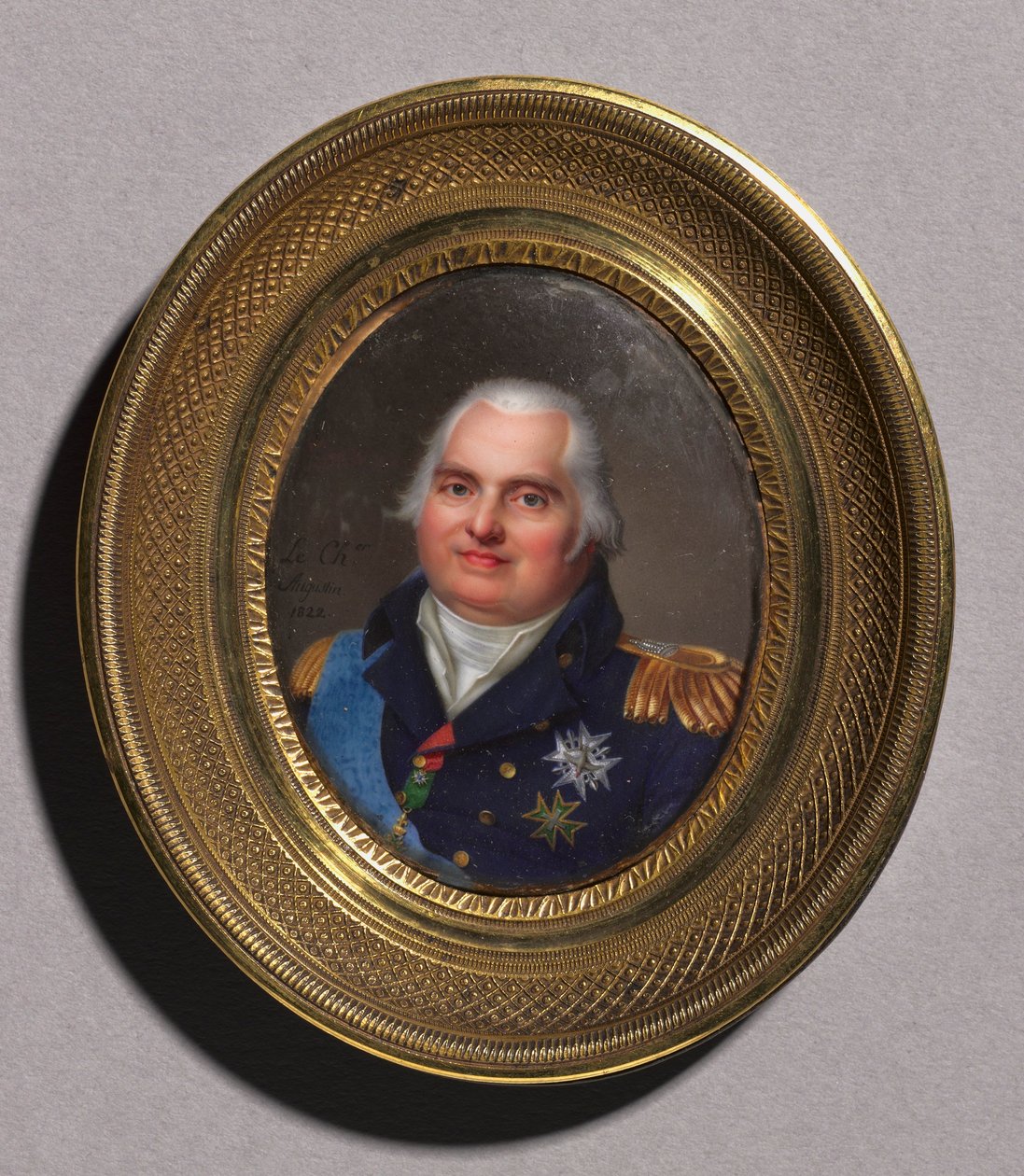 Ludvig XVIII:n muotokuva, 1822. tekijältä Jean Baptiste Jacques Augustin