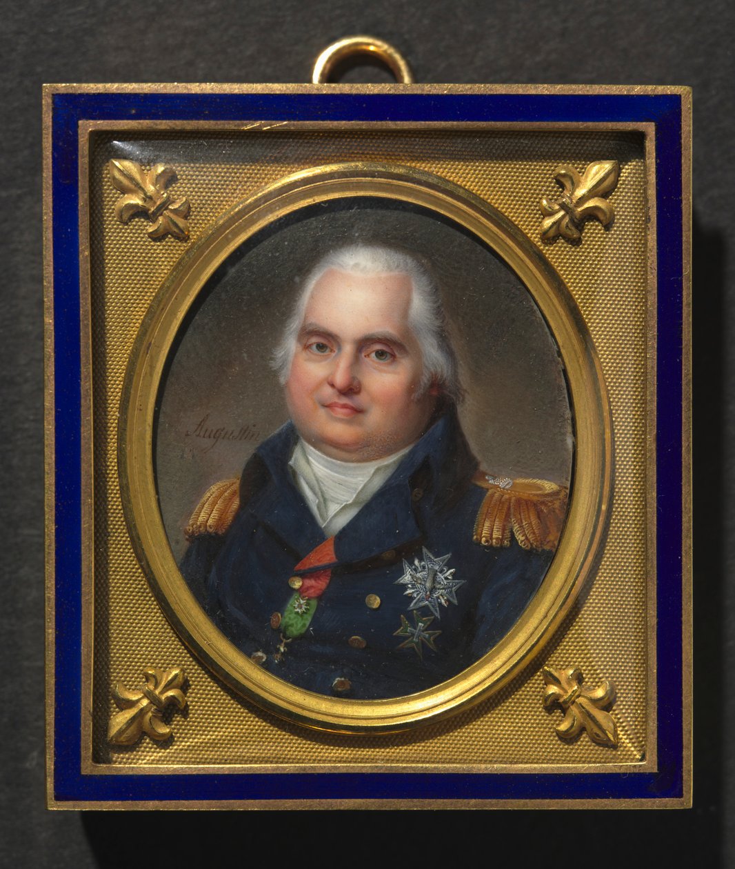 Ludvig XVIII:n muotokuva n. 1822. tekijältä Jean Baptiste Jacques Augustin