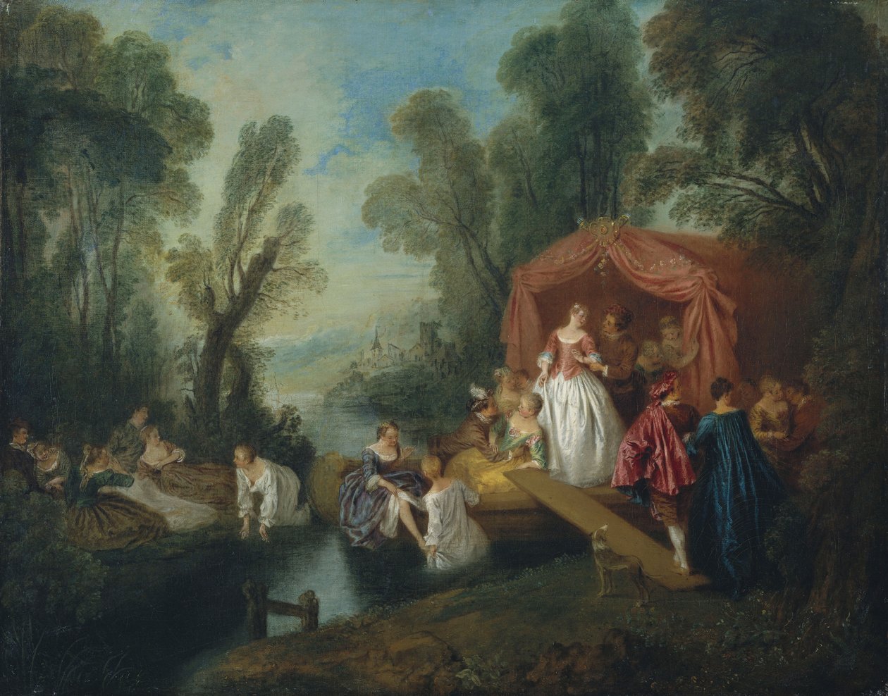 Lähtö Cytheran saarelle tekijältä Jean Baptiste Joseph Pater