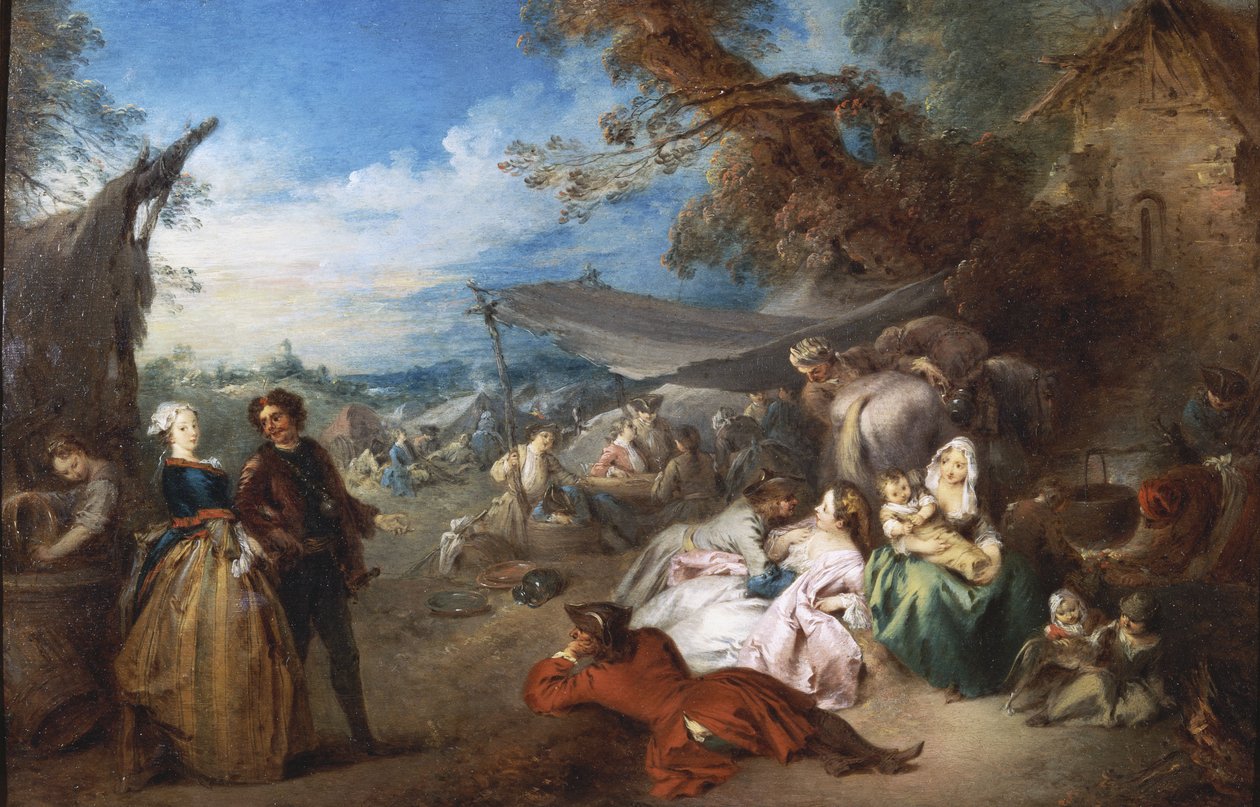 Joukkojen pysähdys, nimeltään rauha tekijältä Jean Baptiste Joseph Pater