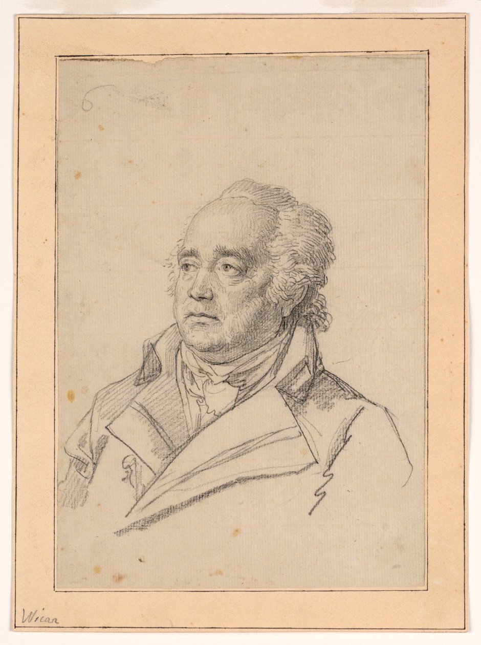 Miehen muotokuva, Giuseppe Valadier tekijältä Jean Baptiste Joseph Wicar