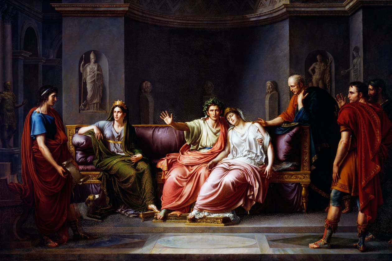 Vergilius lukee Aeneidin kuudetta laulua tekijältä Jean Baptiste Joseph Wicar
