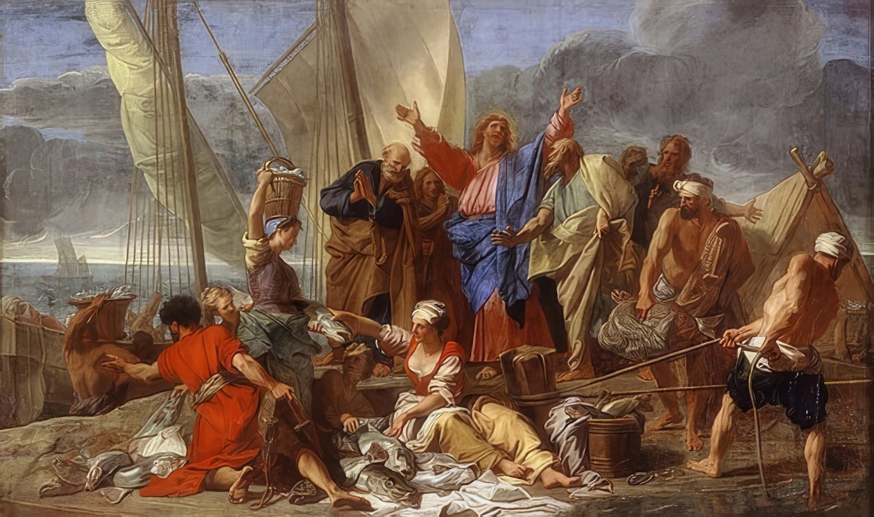 Ihana kalanveto. Noin 1705 tekijältä Jean Baptiste Jouvenet