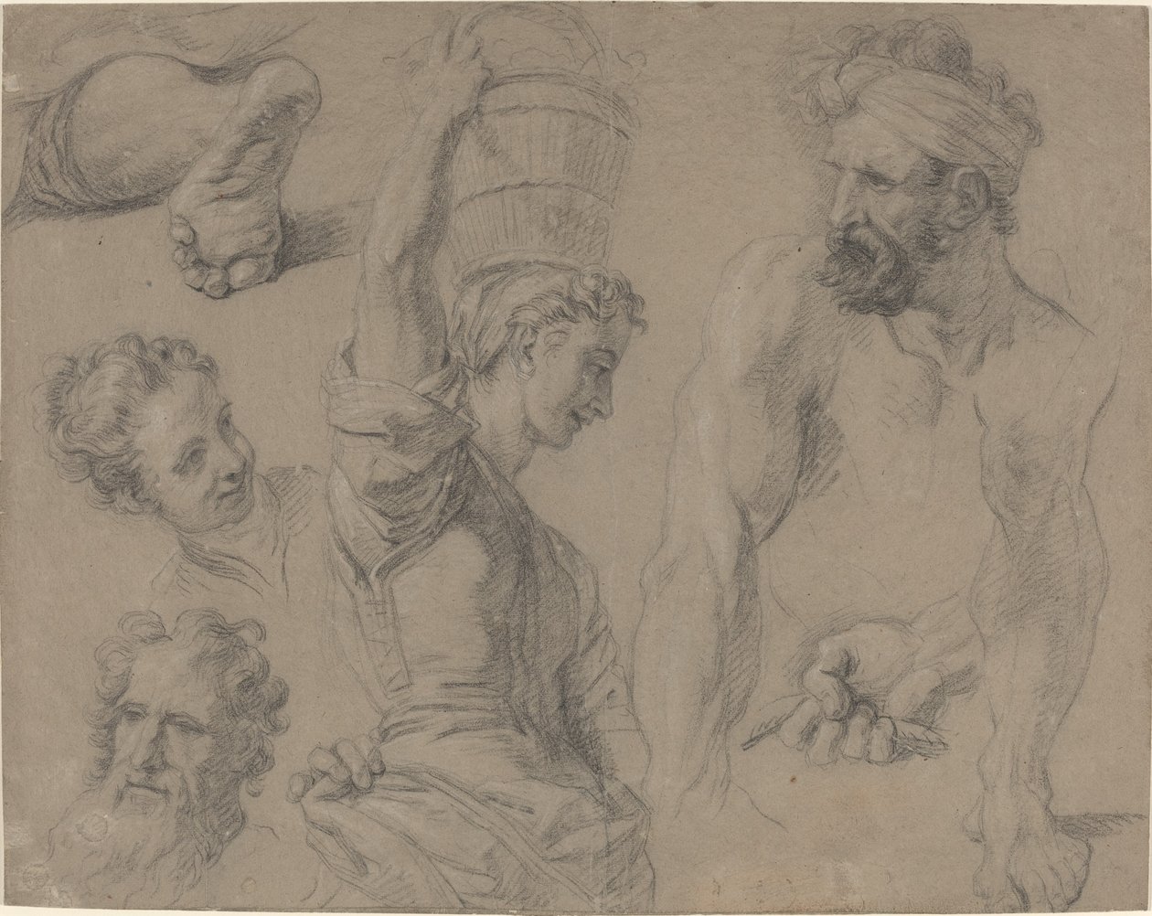 Study for Miraculous Draft of Fishes (?) tekijältä Jean Baptiste Jouvenet