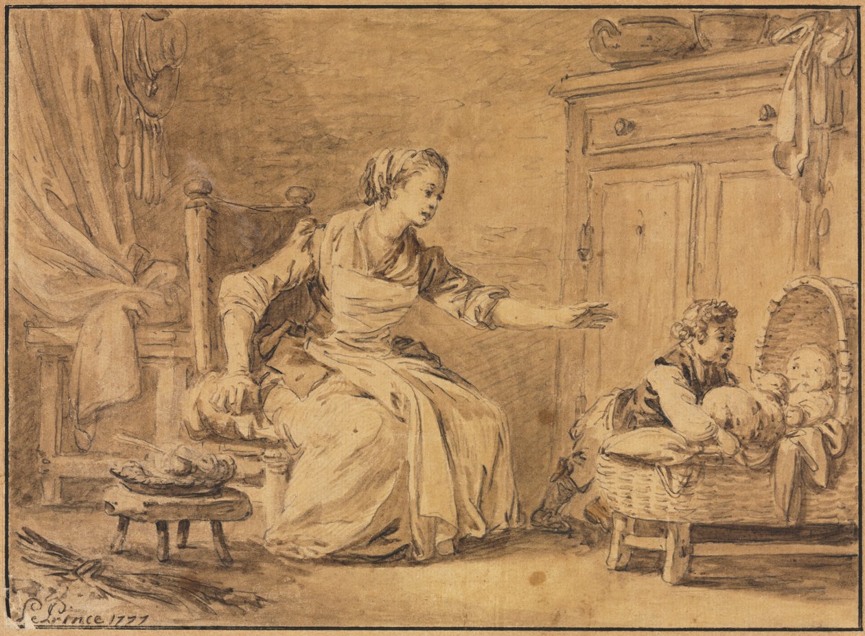 Äidin huolenpito tekijältä Jean Baptiste Le Prince