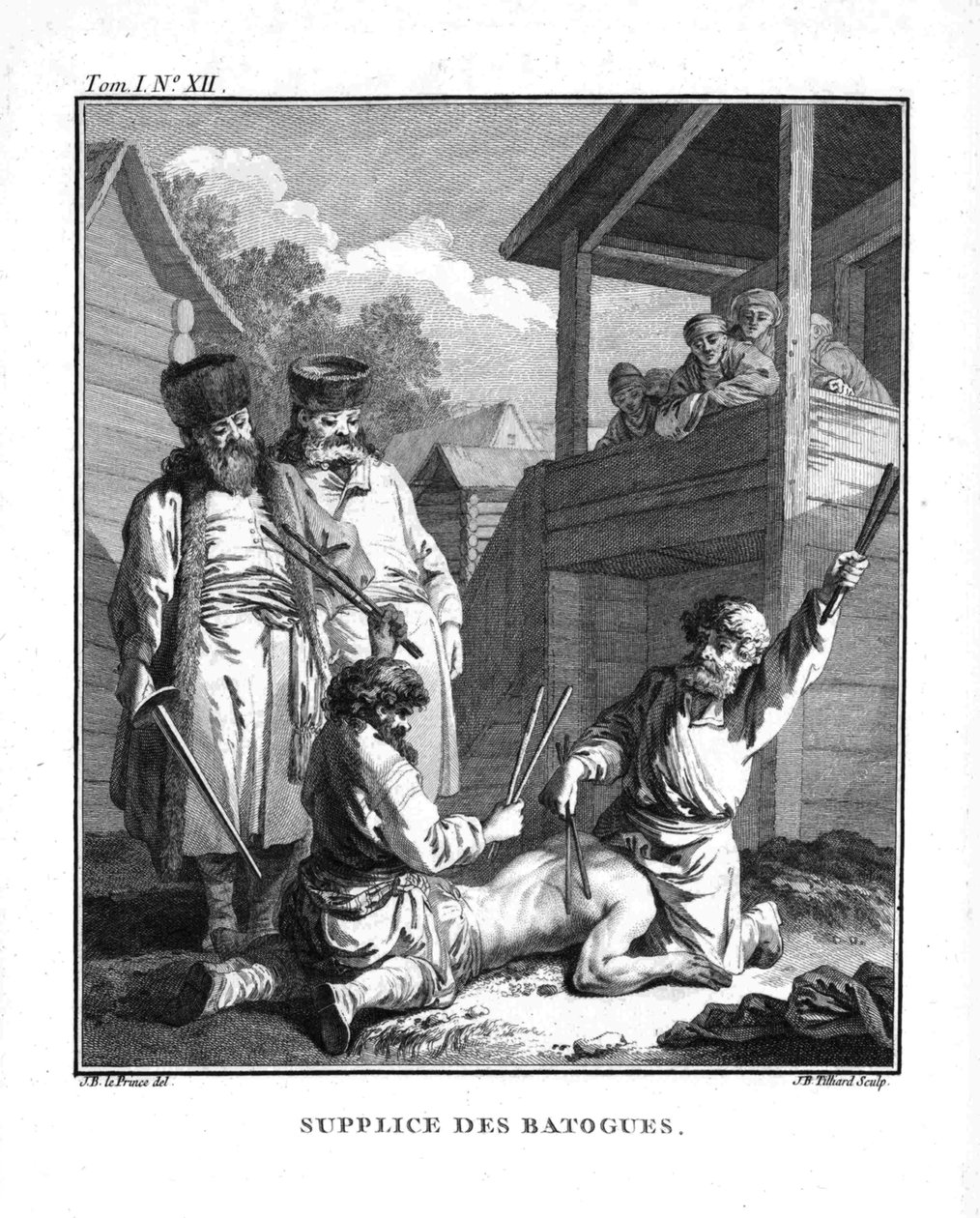 Rangaistus patakoilla. Matkasta Siperiaan, 1766 tekijältä Jean Baptiste Le Prince