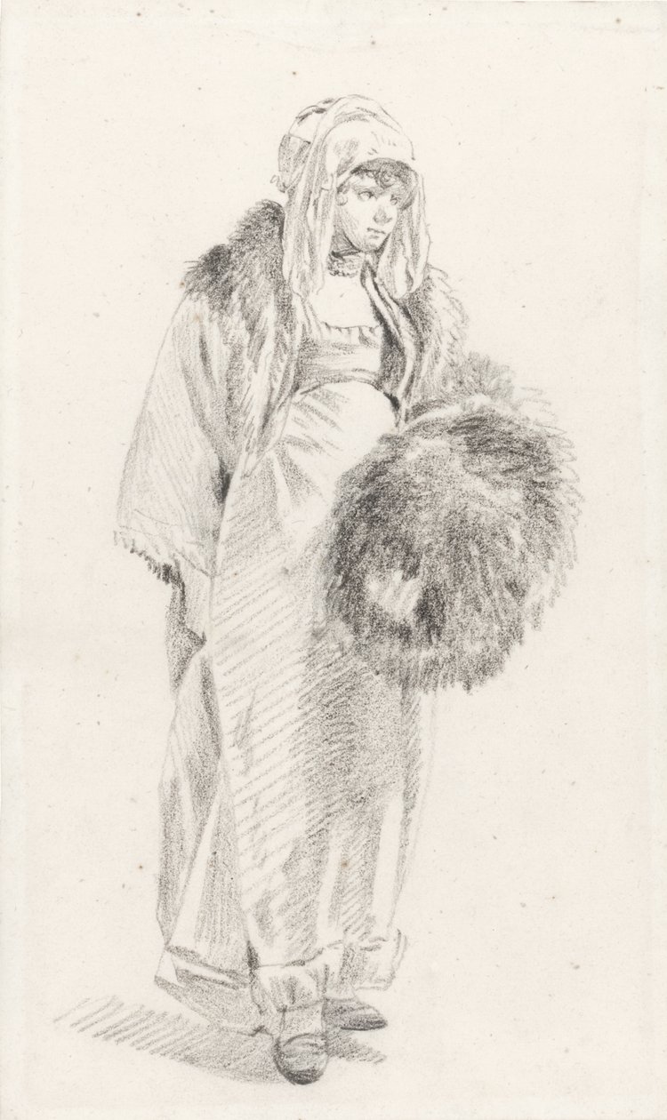 Venäläinen nainen turkismuhvilla, vuosina 1758-1761 tekijältä Jean Baptiste Le Prince
