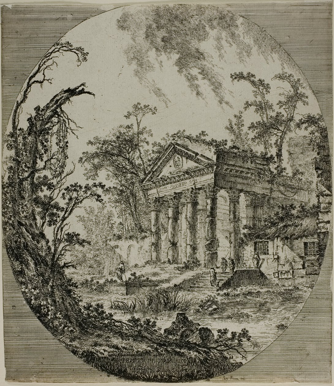Augustuksen temppeli tekijältä Jean Baptiste Le Prince
