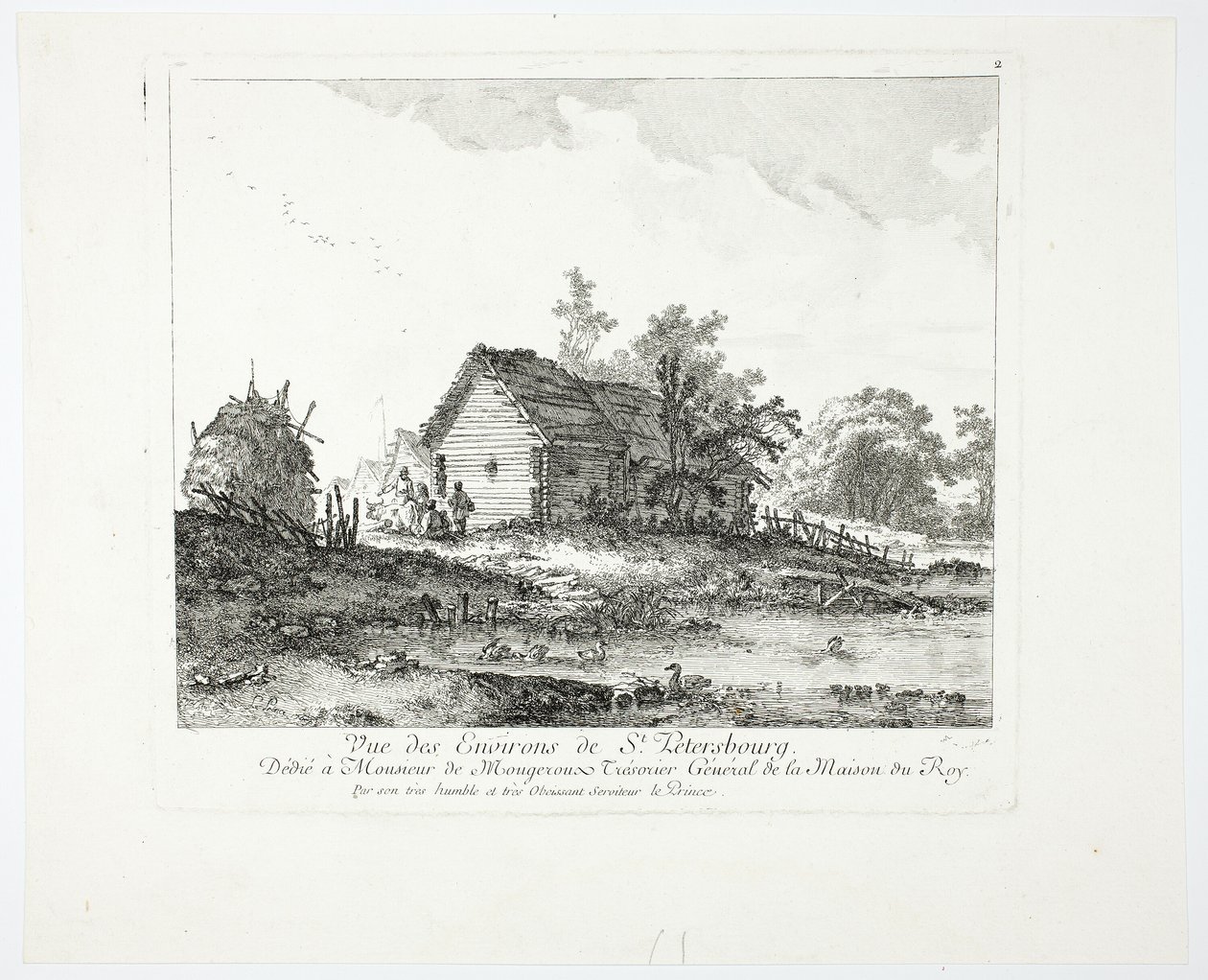 Näkymä lähellä Pietaria tekijältä Jean Baptiste Le Prince