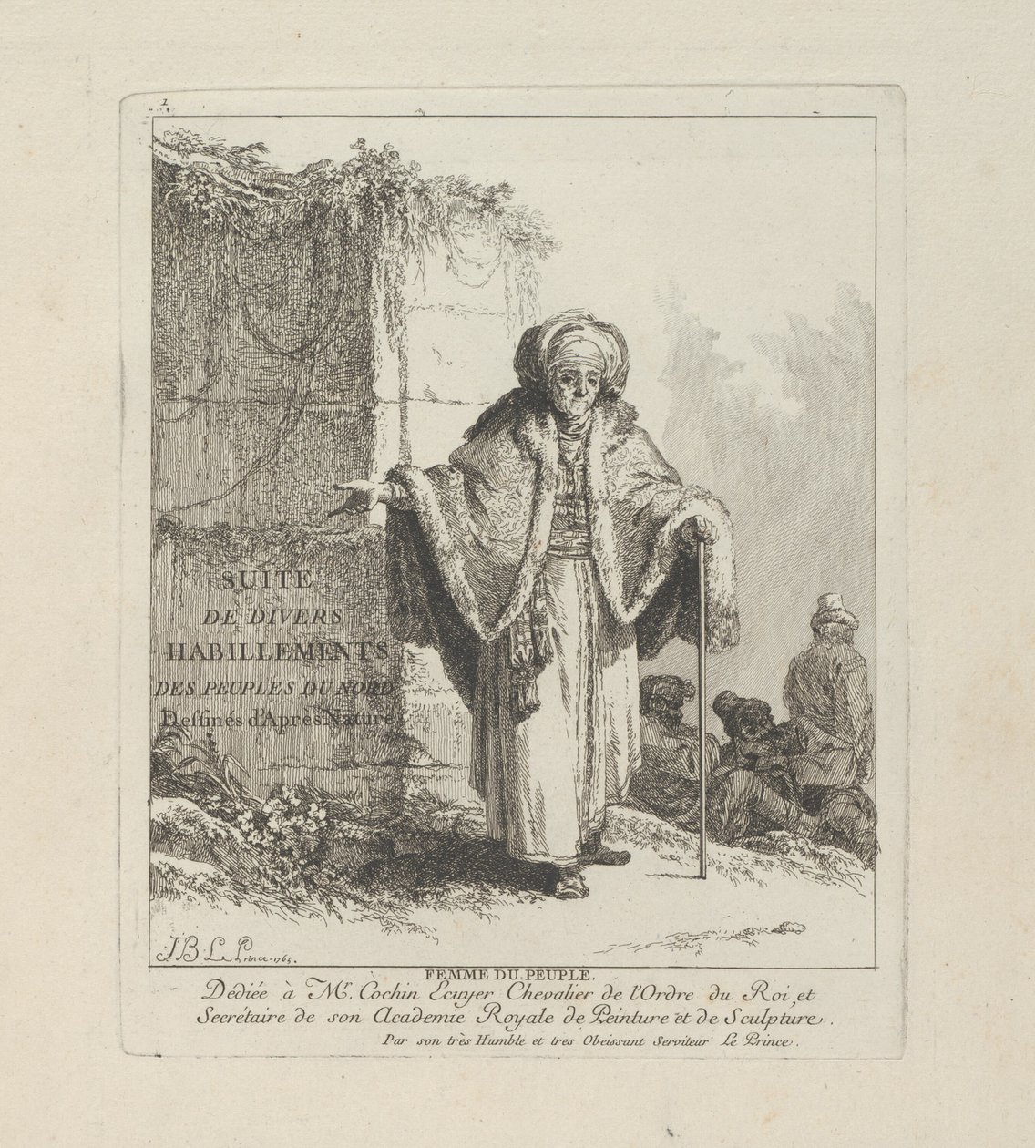 Woman of the People, levy yksi julkaisusta Miscellaneous Clothing of the Northern Peoples tekijältä Jean Baptiste Le Prince