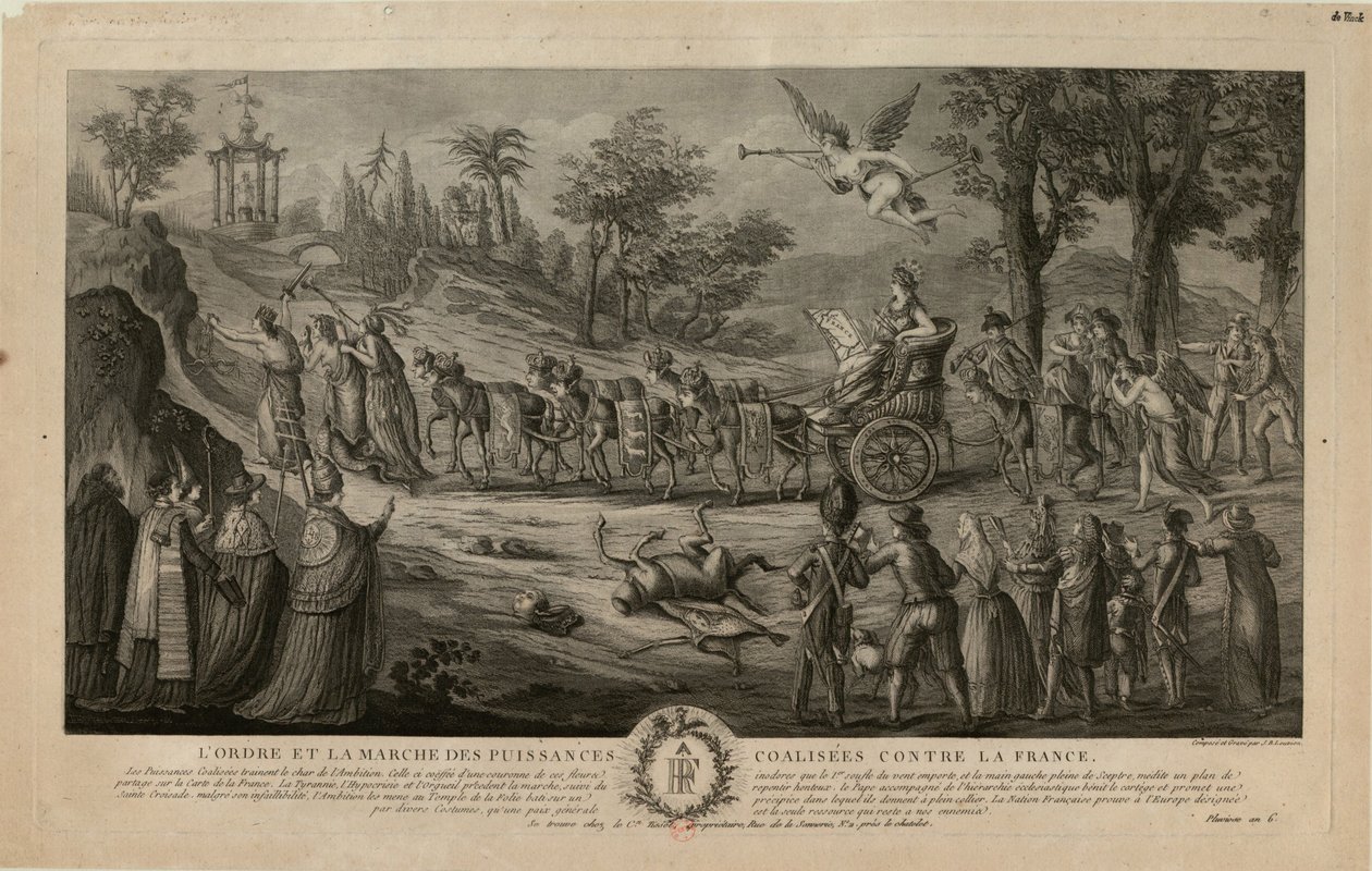 Valtojen marssi Ranskaa vastaan, 1798, 1798. tekijältä Jean Baptiste Marie Louvion