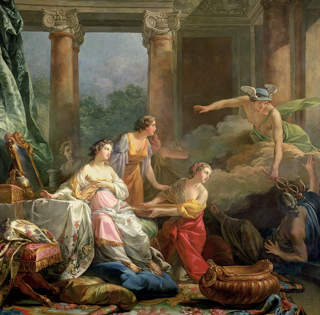 Mercury, Herse ja Aglauros, 1763 tekijältä Jean Baptiste Marie Pierre